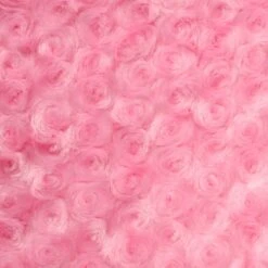 1 Yard Hot Pink Minky Rosebud Fabric Rose Swirl Embossed 58/60" Width