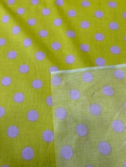 1 Yard Poly Cotton Fabric 1" Polka Dot Print, 58" Wide Durable Material For Apparel & Crafts Yellow/Pink -Michaels Shop 338950184379824 4