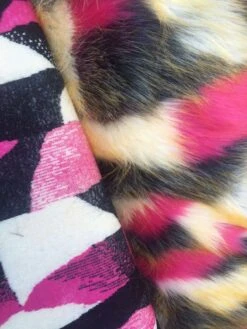1 Yard Fuchsia Multi Color Jacquard Shaggy Faux Fur Fabric For Apparel And Decor 58/60 Inch Width -Michaels Shop 343431426245552 1