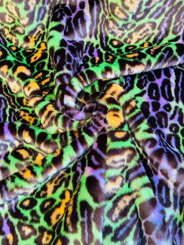 1 Yard Leopard Tie Dyed Faux Fur Fabric Black Light Reflective for Costumes and Decor Orange/Lime/Purple 1 Yard Leopard Tie Dyed Faux Fur Fabric Black Light Reflective For Costumes And Decor Orange/Lime/Purple -Michaels Shop 348910806654384 6