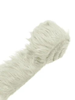 18" X 60" Size Long Pile Shaggy Faux Fur Strip Fabric For Crafts Costumes Home Decor Trim Ivory