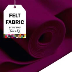 FabricLA Acrylic Felt Fabric - 72" Inch Wide 1.6mm Thick Felt By The Yard - Use Soft Felt Sheets For Sewing, Cushion, And Padding, DIY Arts & Crafts (6 Yards, Rose)