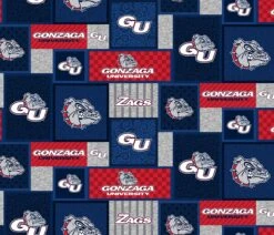 Sykel Enterprises-Gonzaga University Fleece Fabric-Gonzaga Bulldogs College Patch Fleece Blanket Fabric-Sold By The Yard 3 Sykel Enterprises-Gonzaga University Fleece Fabric-Gonzaga Bulldogs College Patch Fleece Blanket Fabric-Sold By The Yard -Michaels Shop 368605216270816 1