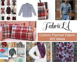 FabricLA 100% Cotton Flannel Fabric - 58/60" Inches (150 CM) - Cotton Tartan Flannel Fabric - Use As Blanket, Quilting, Sewing, PJ, Shirt, Cloth Flannel Craft - Blue Flannel Plaid, 10 Continuous Yard -Michaels Shop 368606367554272