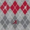 Sykel Enterprises-University Of Alabama Fleece Fabric-Alabama Crimson Tide Heather Argyle Fleece Blanket Fabric-Sold By The Yard