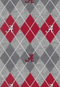 Sykel Enterprises-University Of Alabama Fleece Fabric-Alabama Crimson Tide Heather Argyle Fleece Blanket Fabric-Sold By The Yard 4 Sykel Enterprises-University Of Alabama Fleece Fabric-Alabama Crimson Tide Heather Argyle Fleece Blanket Fabric-Sold By The Yard -Michaels Shop 368606875077088 2