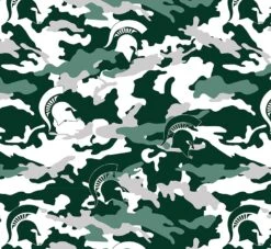 Sykel Enterprises-Michigan State University Fleece Fabric-Michigan State Spartans Camouflage Fleece Blanket Fabric-Sold By The Yard -Michaels Shop 369608813341152 2