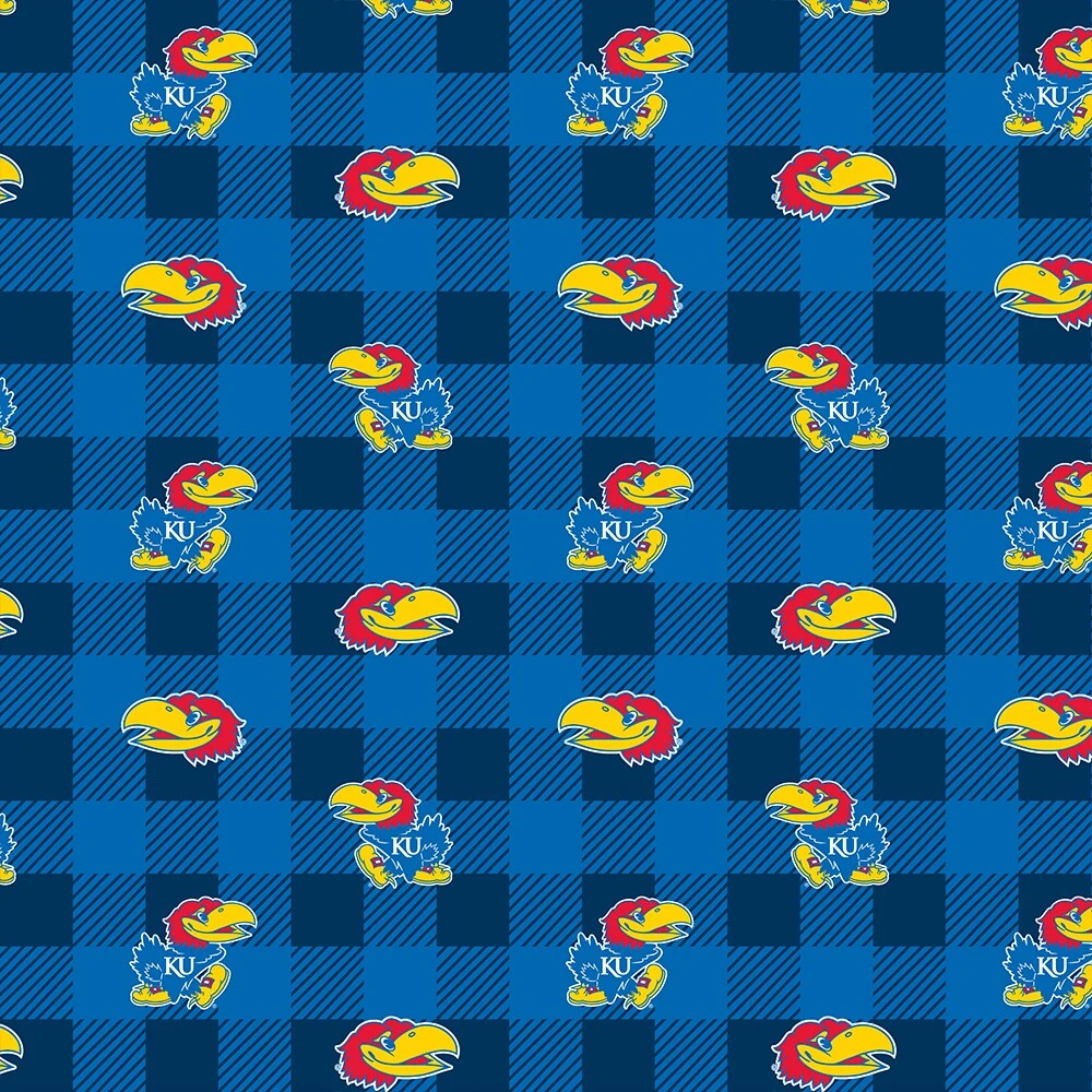 Sykel Enterprises-University of Kansas Fleece Fabric-Kansas Jayhawks Buffalo Plaid Fleece Blanket Fabric-Sold by the yard Sykel Enterprises-University Of Kansas Fleece Fabric-Kansas Jayhawks Buffalo Plaid Fleece Blanket Fabric-Sold By The Yard -Michaels Shop 369608846109152