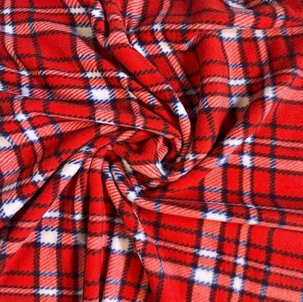 FabricLA | Fleece Fabric By The Yard | 72"X60" Inch Wide | Anti Pill Polar Fleece | Soft, Blanket, Throw, Poncho, Pillow Cover, PJ Pants, Booties, Eye Mask - Plaid Red (2 Yard) FabricLA | Fleece Fabric By The Yard | 72"X60" Inch Wide | Anti Pill Polar Fleece | Soft, Blanket, Throw, Poncho, Pillow Cover, PJ Pants, Booties, Eye Mask - Plaid Red (2 Yard) -Michaels Shop 37225772098832 1