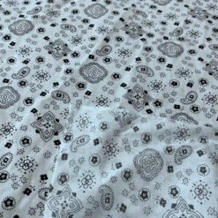 1 Yard Bandana Print Poly Cotton Fabric 58" White -Michaels Shop 37470280230320 2