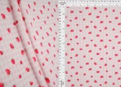 Soft Stretchy 4"x2" Yummy Rib Fabric With Strawberry Print 58/60" Wide Polyester Spandex Blend PINK BLUSH -Michaels Shop 382004374125232