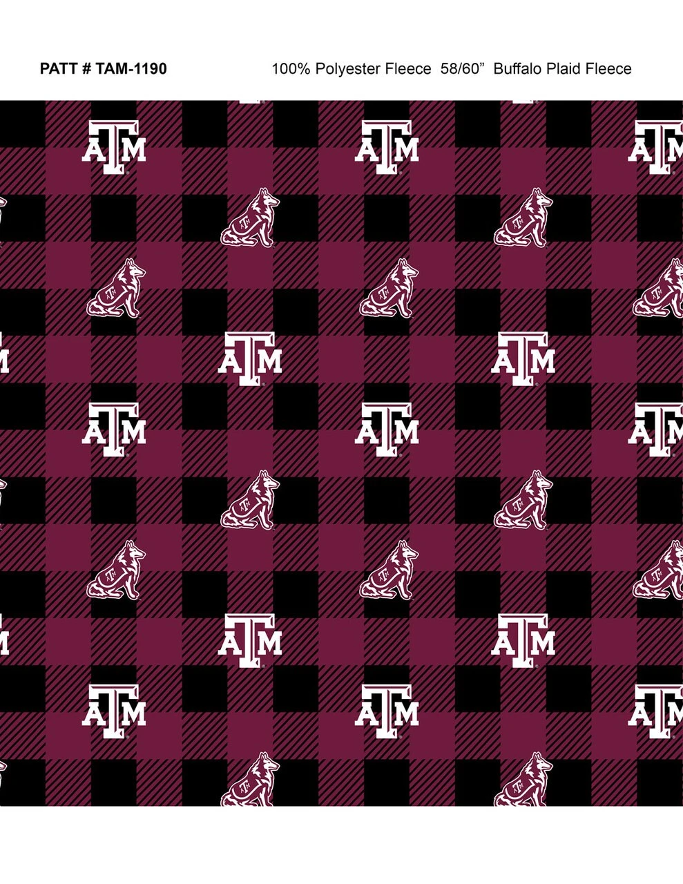 Sykel Enterprises-Texas A&M Fleece Fabric-Texas A and M Aggies Buffalo Plaid Fleece Blanket Fabric-Sold by the yard Sykel Enterprises-Texas A&M Fleece Fabric-Texas A And M Aggies Buffalo Plaid Fleece Blanket Fabric-Sold By The Yard -Michaels Shop 406119634069984