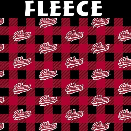 Licensed NCAA Indiana University Buffalo Plaid Fleece IND-1190 Fabric by the Yard Licensed NCAA Indiana University Buffalo Plaid Fleece IND-1190 Fabric By The Yard -Michaels Shop 41955828337072