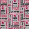 Sykel Enterprises-University Of Oklahoma Fleece Fabric-Oklahoma Sooners Heather Verbiage Fleece Blanket Fabric-Sold By The Yard -Michaels Shop 43600847464928