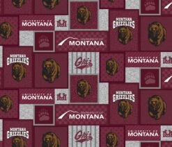 Sykel Enterprises-University Of Montana Fleece Fabric-Montana Grizzlies College Patch Fleece Blanket Fabric-Sold By The Yard -Michaels Shop 43601736657376 2