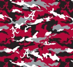 Sykel Enterprises-University Of Alabama Fleece Fabric-Alabama Crimson Tide Camouflage Fleece Blanket Fabric-Sold By The Yard 4 Sykel Enterprises-University Of Alabama Fleece Fabric-Alabama Crimson Tide Camouflage Fleece Blanket Fabric-Sold By The Yard -Michaels Shop 43602297907680 2