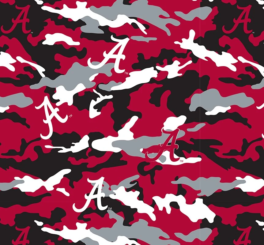 Sykel Enterprises-University of Alabama Fleece Fabric-Alabama Crimson Tide Camouflage Fleece Blanket Fabric-Sold by the yard Sykel Enterprises-University Of Alabama Fleece Fabric-Alabama Crimson Tide Camouflage Fleece Blanket Fabric-Sold By The Yard -Michaels Shop 43602297907680 2