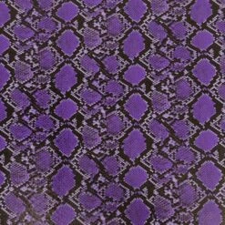 1 Yard Caicos Snake Skin Faux Leather Vinyl Fabric For Upholstery Handbags 54" Width Purple