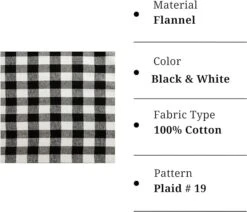 FabricLA 100% Cotton Flannel Fabric - 58/60" Inches (150 CM) - Cotton Tartan Flannel Fabric - Use As Blanket, Quilting, Sewing, PJ, Shirt, Cloth Flannel Craft Fabric - Black & White, 5 Continuous Yard 15 FabricLA 100% Cotton Flannel Fabric - 58/60" Inches (150 CM) - Cotton Tartan Flannel Fabric - Use As Blanket, Quilting, Sewing, PJ, Shirt, Cloth Flannel Craft Fabric - Black & White, 5 Continuous Yard -Michaels Shop 4611955592244337376 5