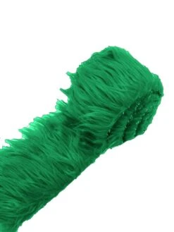 18" X 60" Size Long Pile Shaggy Faux Fur Strip Fabric For Crafts Costumes Home Decor Trim Kelly Green