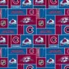Sykel Enterprises NHL Team Fleece Blanket Fabric-Colorado Avalanche Geometric Fleece Fabric