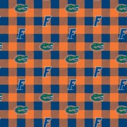 Sykel Enterprises-University Of Florida Fleece Fabric-Florida Gators Buffalo Plaid Fleece Blanket Fabric-Sold By The Yard -Michaels Shop 472672911387104 2