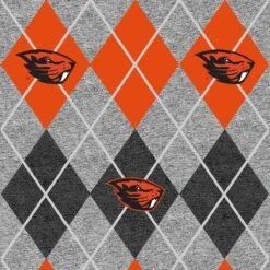 Sykel Enterprises-Oregon State University Fleece Fabric-Oregon State Beavers Heather Argyle Fleece Blanket Fabric-Sold By The Yard -Michaels Shop 472673381935584 2