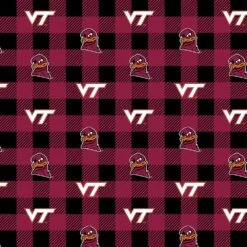 Sykel Enterprises-Virginia Tech Fleece Fabric-Virginia Tech Hokies Buffalo Plaid Fleece Blanket Fabric-Sold By The Yard -Michaels Shop 472674011081184 2