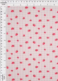 Soft Stretchy 4"x2" Yummy Rib Fabric With Strawberry Print 58/60" Wide Polyester Spandex Blend PINK BLUSH -Michaels Shop 473981367204528