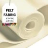 FabricLA Acrylic Felt Fabric - 72" Inch Wide 1.6mm Thick Felt By The Yard - Use Soft Felt Sheets For Sewing, Cushion, And Padding, DIY Arts & Crafts (Half Yards, Ivory)