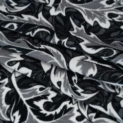 1 Yard Black White Gray Oak Leaves Soft Cotton Print Corduroy Print Fabric 59 Width -Michaels Shop 480074572857264 1