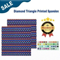 Diamond Triangle Printed Spandex Fabric