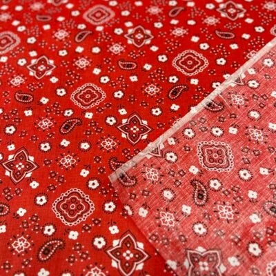 1 Yard Bandana Print Poly Cotton Fabric 58" Red 1 Yard Bandana Print Poly Cotton Fabric 58" Red -Michaels Shop 494678138824112