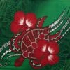 Hibiscus Turtle Tribal Assortment Polyester Sarong 72" L X 45" W Green -Michaels Shop 50047176680368