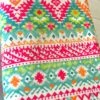 Bright Preppy Holiday Sweater Lux Bonded Poly/Nylon -Michaels Shop 511212810344144