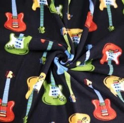 FabricLA | Fleece Fabric By The Yard | 36"X60" Inch Wide | Anti Pill Polar Fleece | Soft, Blanket, Throw, Poncho, Pillow Cover, PJ Pants, Booties, Eye Mask - Guitar (1 Yard) -Michaels Shop 521331868443920 2