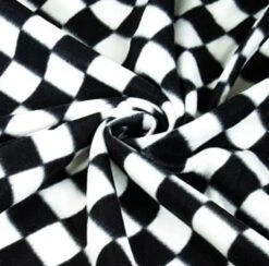 FabricLA | Fleece Fabric By The Yard | 36"X60" Inch Wide | Anti Pill Polar Fleece | Soft, Blanket, Throw, Poncho, Pillow Cover, PJ Pants, Booties, Eye Mask - Checkers - White Black (1 Yard) -Michaels Shop 521332204659984 1