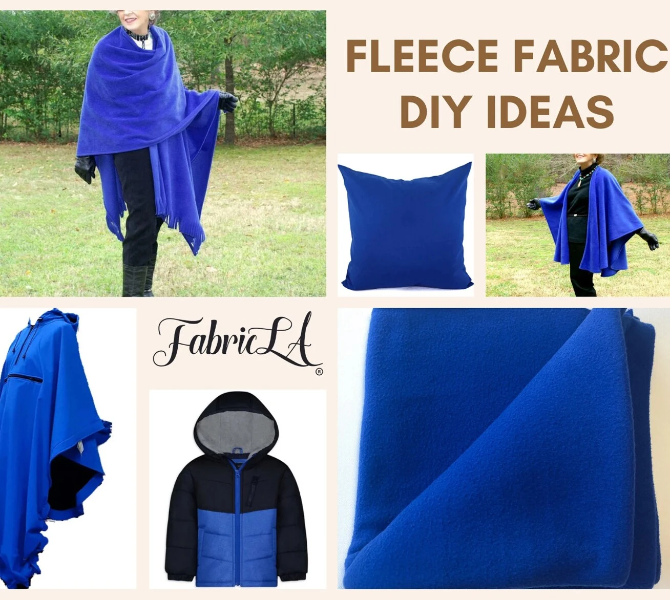 FabricLA | Fleece Fabric By The Yard | 36"X60" Inch Wide | Anti Pill Polar Fleece | Soft, Blanket, Throw, Poncho, Pillow Cover, PJ Pants, Booties, Eye Mask - Royal Blue (1 Yard) FabricLA | Fleece Fabric By The Yard | 36"X60" Inch Wide | Anti Pill Polar Fleece | Soft, Blanket, Throw, Poncho, Pillow Cover, PJ Pants, Booties, Eye Mask - Royal Blue (1 Yard) -Michaels Shop 521332421567760 1