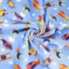 FabricLA | Fleece Fabric By The Yard | 72"X60" Inch Wide | Anti Pill Polar Fleece | Soft, Blanket, Throw, Poncho, Pillow Cover, PJ Pants, Booties, Eye Mask - Blue Airplanes (2 Yard)