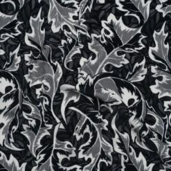 1 Yard Black White Gray Oak Leaves Soft Cotton Print Corduroy Print Fabric 59 Width -Michaels Shop 521521007263664 2