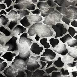 1 Yard Aphetic Cloud Foil Stretch Polyester Spandex Fabric 56" Wide Black Gray