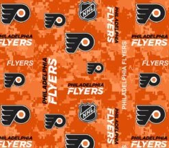 Sykel Enterprises NHL Team Fleece Blanket Fabric-Philadelphia Flyers Digi Camo Fleece Fabric -Michaels Shop 551408557376528 1