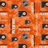 Sykel Enterprises NHL Team Fleece Blanket Fabric-Philadelphia Flyers Digi Camo Fleece Fabric