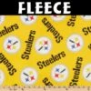 Licensed NFL Pittsburgh Steelers Yellow Allover Fleece 6235-D Fabric By The Yard -Michaels Shop 561549383382576
