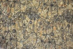 Belagio Cork Fabric, 18" X 15", Floral Sketch Print, Natural/Black -Michaels Shop 574451758233 1