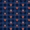 Sykel Enterprises-University Of Virginia Fleece Fabric-Virginia Cavaliers Buffalo Plaid Fleece Blanket Fabric-Sold By The Yard