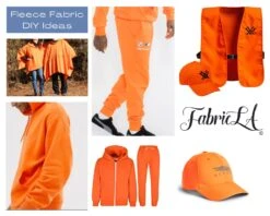 FabricLA | Fleece Fabric By The Yard | 72"X60" Inch Wide | Anti Pill Polar Fleece | Soft, Blanket, Throw, Poncho, Pillow Cover, PJ Pants, Booties, Eye Mask- Solid Orange (2 Yard) -Michaels Shop 61756342346976 2
