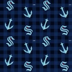 Sykel Enterprises NHL Team Cotton Flannel Fabric-Seattle Kraken Buffalo Plaid Flannel Fabric -Michaels Shop 8125102875664 1
