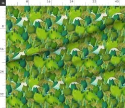 Various Fabrics By The Yard Or Fat Quarter Woodland Botanical Hiking Hills Mountains Custom Printed Fabric By Spoonflower